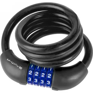 M-Wave chiffres Câble combinaison silicone 1000 x 12 mm noir