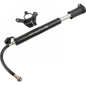 M-Wave Flexi Tube Pompe de vélo avec tuyau amovible Noir