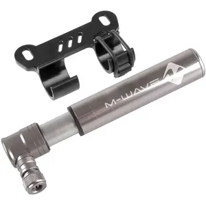 Mini Pompe M-WAVE MiniatAir en Aluminium 120mm 68g avec Support, Max 90 PSI pas cher