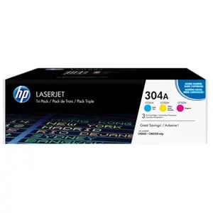 Comparateur de prix : HP 304A CF372AM pack de 3, toners d'origine, cyan magenta et jaune