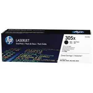 HP Dual Pack 305X Tóner Original Laserjet Alta Capacidad Negro pas cher
