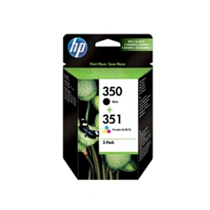 Pack de 2 Cartouches d'encre HP 350 Noir + HP 351 Trois Couleurs pas cher