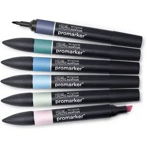 Comparateur de prix : WINSOR & NEWTON Promarker - Coffret de 6 marqueurs - Tons de ciel