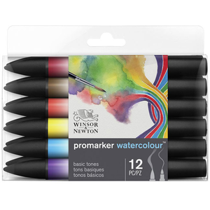 Comparateur de prix : Set de 12 Feutres Winsor & Newton Promarker Watercolour Tons basiques