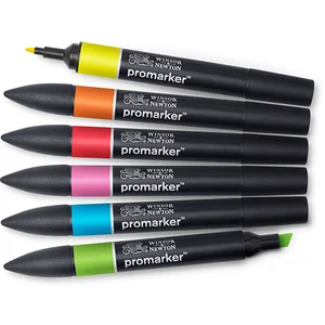 Comparateur de prix : Winsor & Newton Promarker - Set de 6 marqueurs Tons vibrants