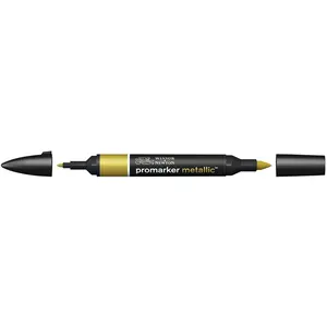 Comparateur de prix : Winsor & Newton Feutre - ProMarker - Métallic Or - Double-pointe fine et large - Indélébile - Opaque
