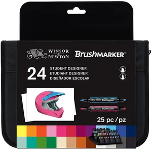 Comparateur de prix : WINSOR & NEWTON Brushmarker Student Designer - 24 pièces
