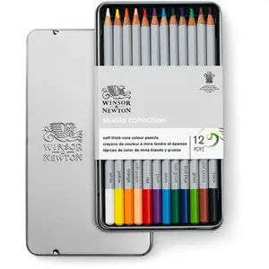 Comparateur de prix : Winsor & Newton Studio Collection Crayons de Couleur X12