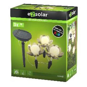 Comparateur de prix : EZSOLAR Lot de 3 bornes solaire design - H 26 x Ø 7,5 cm