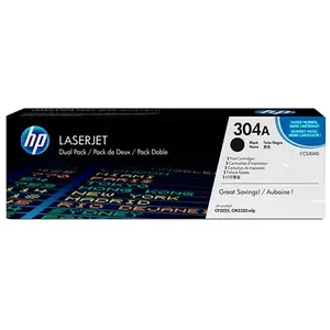 Conso imprimantes - HP - 2 x Toner Noir- N°304A CC530AD pas cher