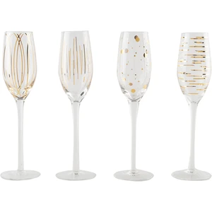 Mikasa Cheers Verre flûte à champagne en cristal gravé - Doré pas cher