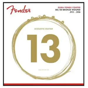 Comparateur de prix : Fender Dura-Tone Coated 80/20 Bronze Wound 13-56 Jeux de cordes folk 013