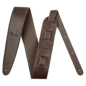 Comparateur de prix : Fender - Artisan Crafted Leather Strap 2,5 Brown - Sangle guitare