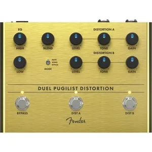 Fender Duel Pugilist Distortion pédale d'effet avec 3 modes et clean blendVendu paramazon