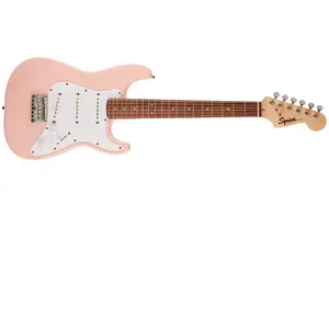Comparateur de prix : Fender Squier Mini Stratocaster IL Shell Pink Guitare électrique