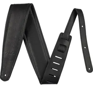 Fender Premium Leather Strap Black sangle guitare pas cher