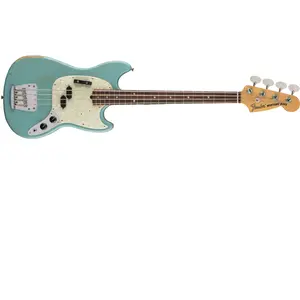 Fender JMJ Mustang Bass RW Faded Daphne Blue Basse électriqueVendu parwoodbrass