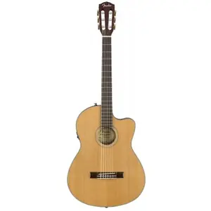 Fender CN-140SCE Nylon Thinline - touche noyer - Naturelle (+ étui)