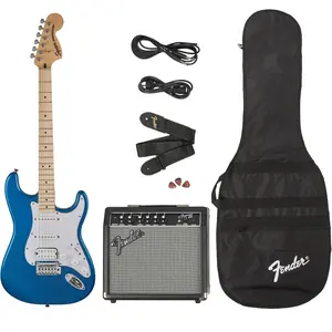 Comparateur de prix : Non communiqué Squier Squier Pack Affinity Series Stratocaster Hss - Lake Placid Blue