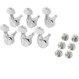 Fender All Short Locking Tuners Chrome mécaniques guitare (lot de 6)