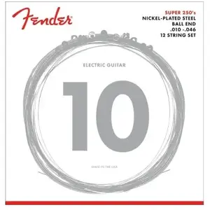 Fender Super 250 Nickel Plated Steel 12C 10-46 Jeux électriques 12 cordes pas cher