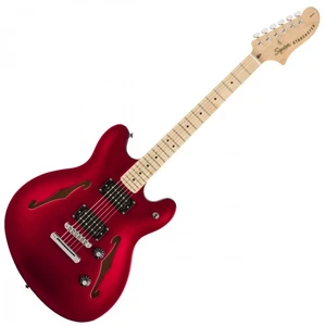 Comparateur de prix : Fender Squier Affinity Series Starcaster MN Candy Apple Red Guitare semi-acoustique