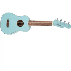 Fender Venice Soprano Uke - touche noyer - Daphne Blue pas cher