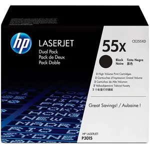 Comparateur de prix : Conso imprimantes - HP - 2 x Toner Noir Ggde capacité CE255XD