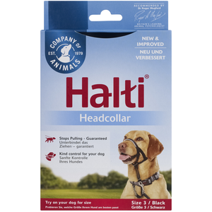 Comparateur de prix : THE COMPANY OF ANIMALS Licol Halti, noir taille 3 doberman, labrador, setter - pour chien