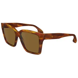 Victoria Beckham Femme Vb672s Lunettes de Soleil, Striped Blonde Havana, Taille Unique pas cher