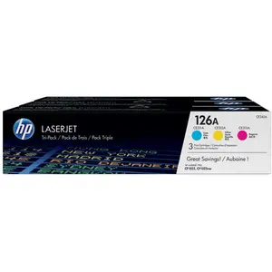 Comparateur de prix : HP 126A pack de 3 toners LaserJet cyan/magenta/jaune authentiques