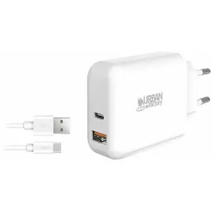Urban Factory Psc45uf Chargeur Mural Usb-c Et Usb-c 45w 18w pas cher