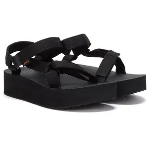 Comparateur de prix : Teva Sandales universelles W Flatform, sandales noires pour femmes 37 noir