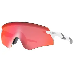Oakley Encoder - Lunettes vélo Matte White Prizm Trail Torch Cat 2 pas cher
