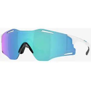 Comparateur de prix : Oakley Cybr Zero - Lunettes vélo Polished White Prizm Sapphire Cat 3