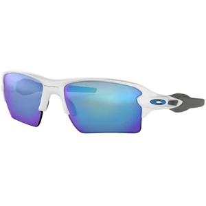 Lunettes Oakley Flak 2.0 XL saphir blanc mat Iridium pas cher