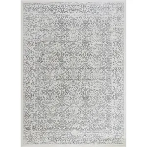 Tapis Vintage Oriental Blanc/Gris 160x215 cm - Surya pas cher
