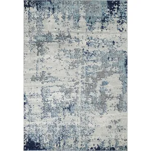 Surya - Tapis Abstrait Moderne Bleu/Gris/Blanc 200x275 cm pas cher