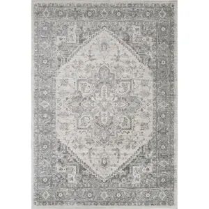 Artistic Weavers Tapis Vintage Oriental Gris/Blanc 160x220 cm - Surya pas cher