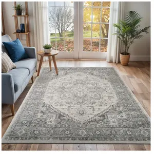 Tapis Vintage Oriental Gris/Blanc 200x275 cm - Surya pas cher