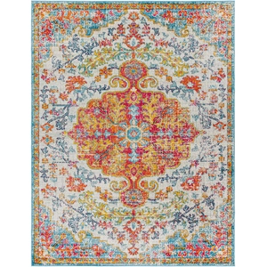 Surya Tapis Vintage Oriental Multicolore/Orange/Bleu 160x220 pas cher