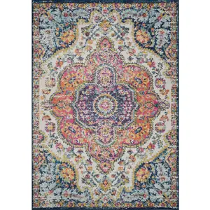 Surya - Tapis Vintage Oriental Multicolore/Rose 160x230 cm pas cher
