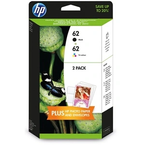 HP PACK N°62 + 10 FEUILLES + 5 ENVELOPPES pas cher