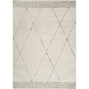Surya Tapis berbère ethnique ivoire marron 160x213 cm INGA pas cher