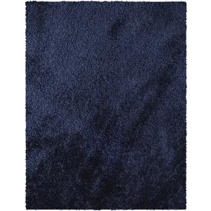 SURYA Tapis Shaggy Uni Bleu Foncé 200x275 pas cher