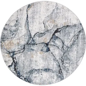 Surya Tapis Rond Abstrait Moderne Ivoire/Gris Ø 160 pas cher