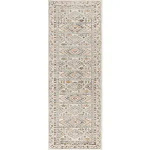 Surya Tapis de Couloir Scandinave Bohème Multicolore/Rose 80x220 pas cher