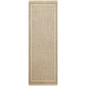 Surya Tapis d'Extérieur/Intérieur Aspect Jute Beige/Noir 80x220 pas cher