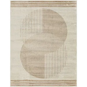 Surya - Tapis de Salon à Poils Courts et Doux Scandinave Moderne Beige et Brun 120 x 170 cm pas cher