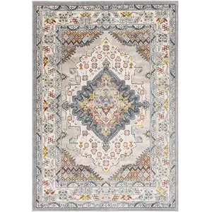 Surya Tapis Vintage Oriental Multicolore/Gris 120x170 pas cher